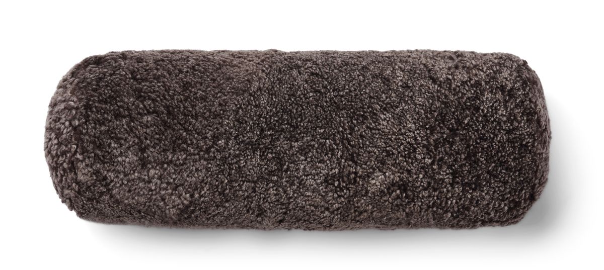 Bolster Cushion | Short Wool Sheepskin | D20xL52 cm Cappuccino