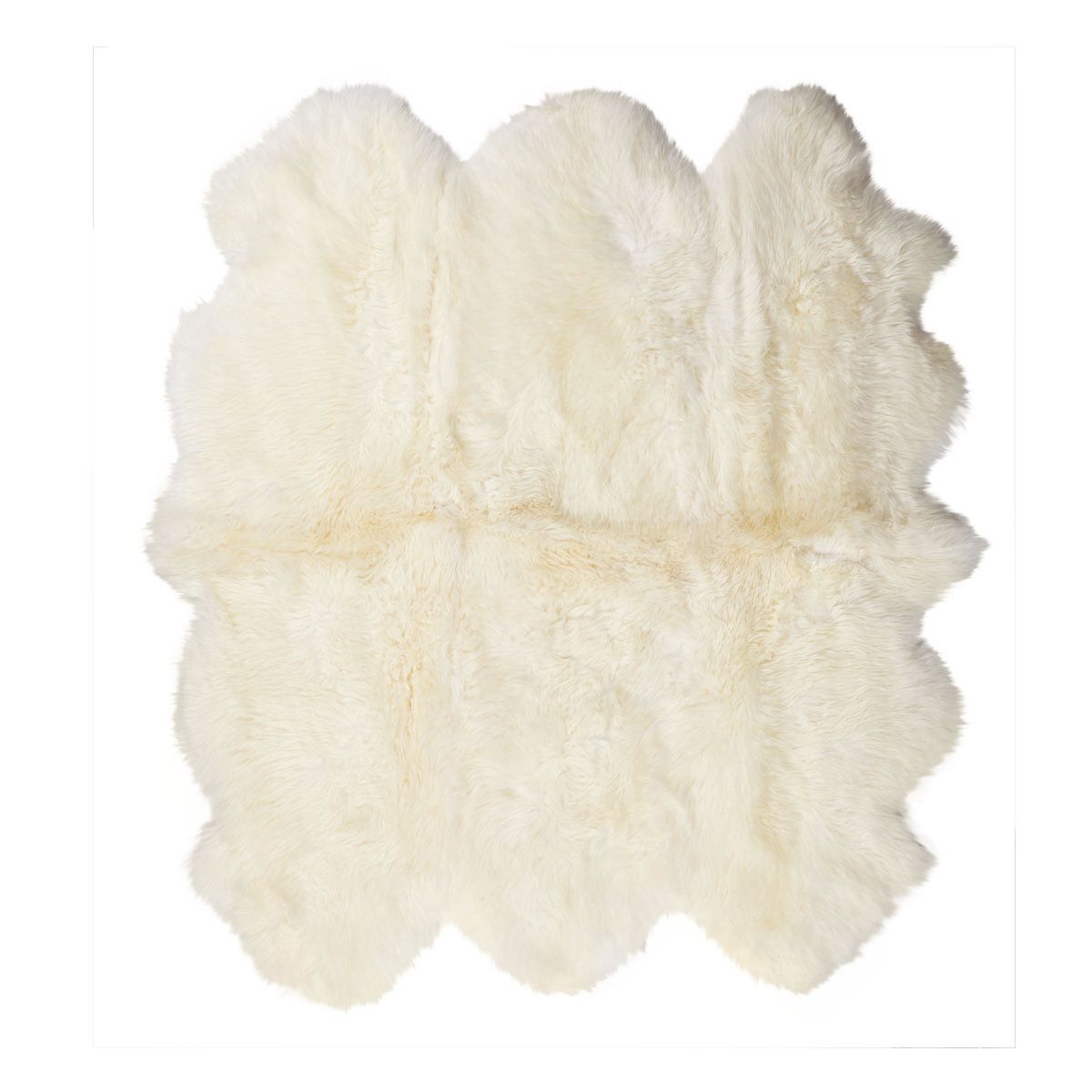 Premium | New Zealand Sheepskin | Long Wool | Rug 180x162 cm Ivory