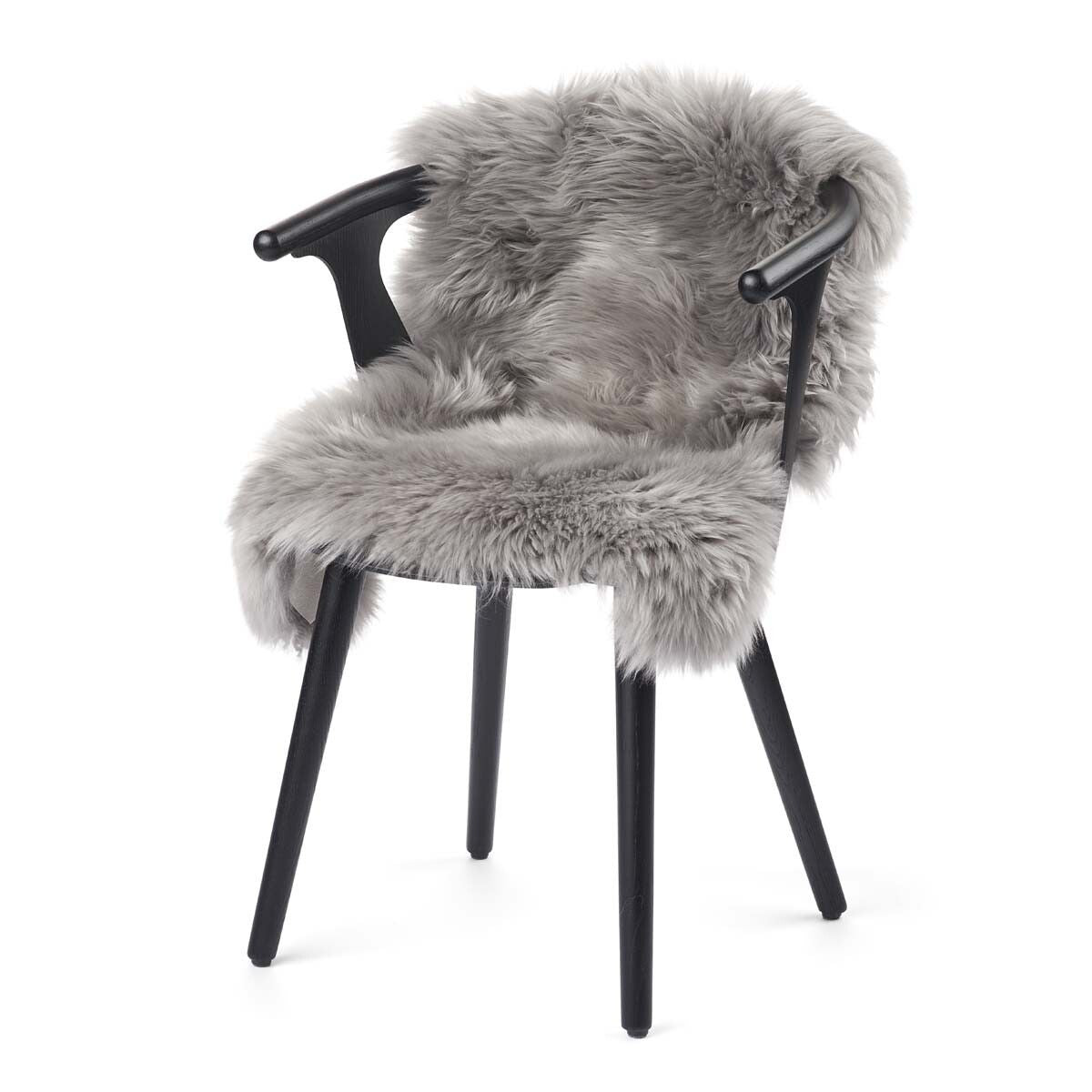 Premium | New Zealand Sheepskin | Long Wool | 90 cm Light Grey