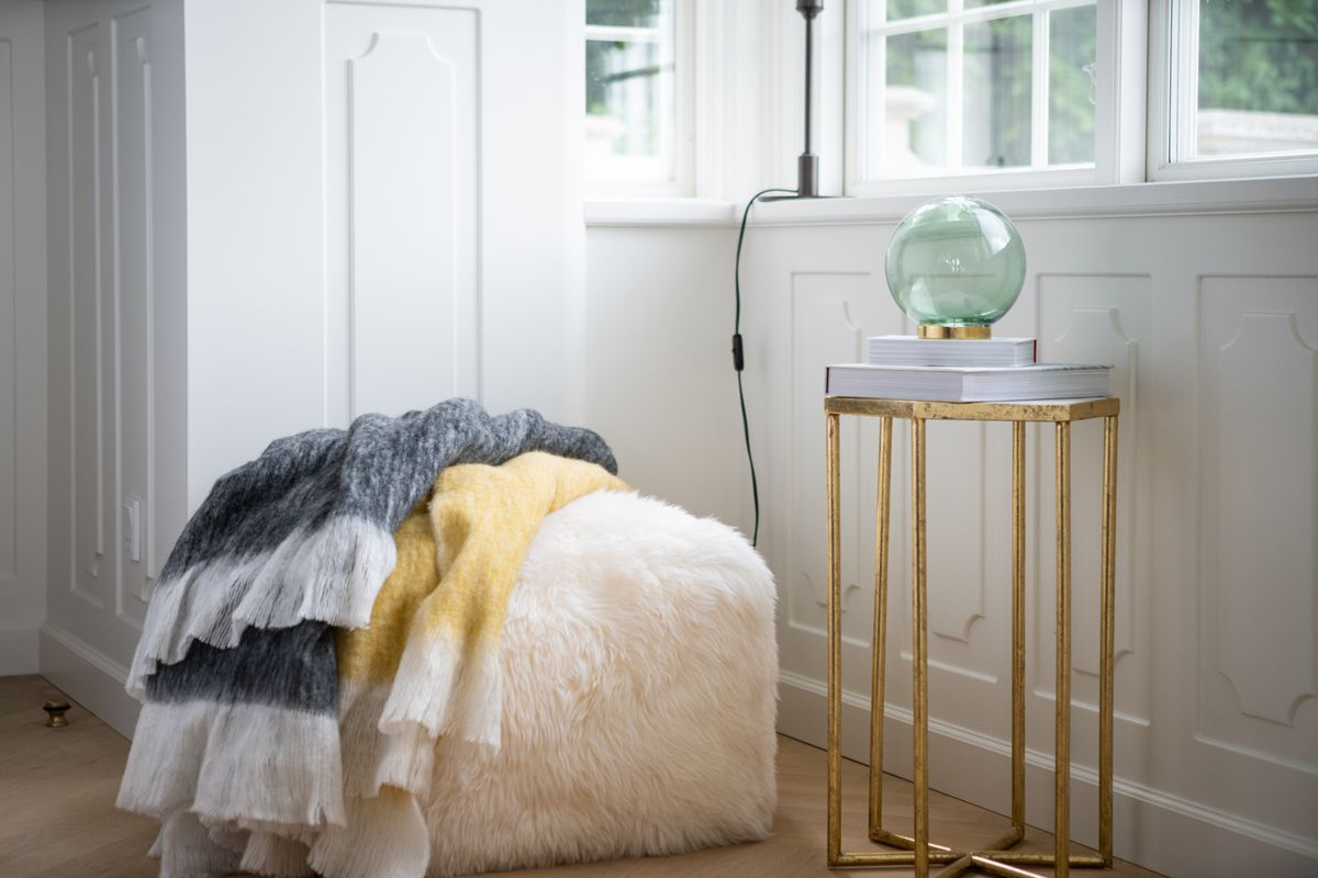 Throw of Mohair Wool | 130x170 cm Black