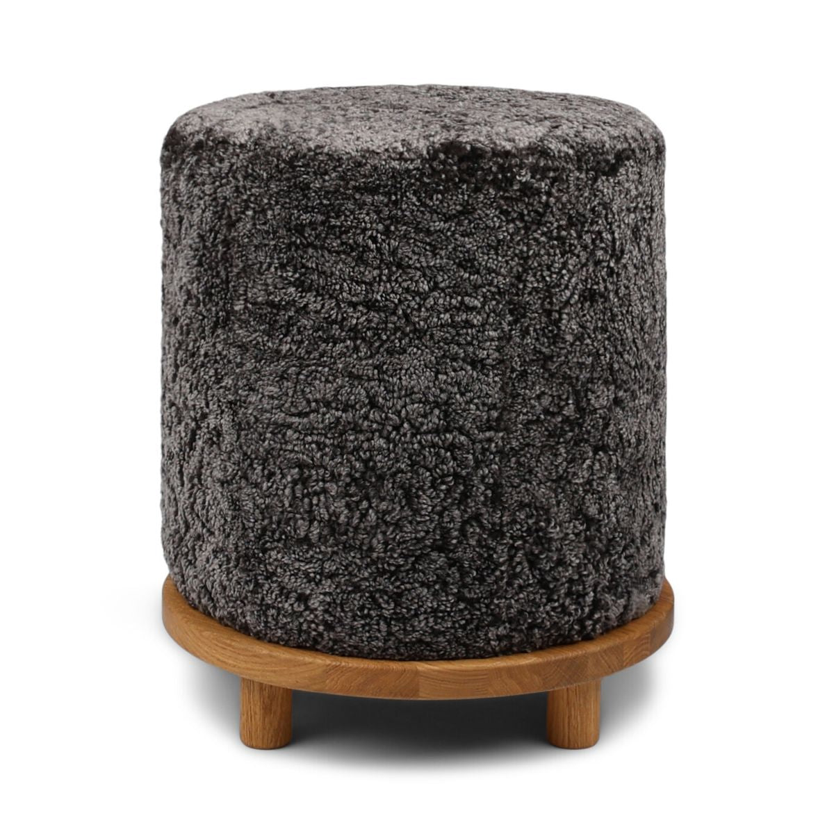 Simon Stool | Short Wool Cappuccino