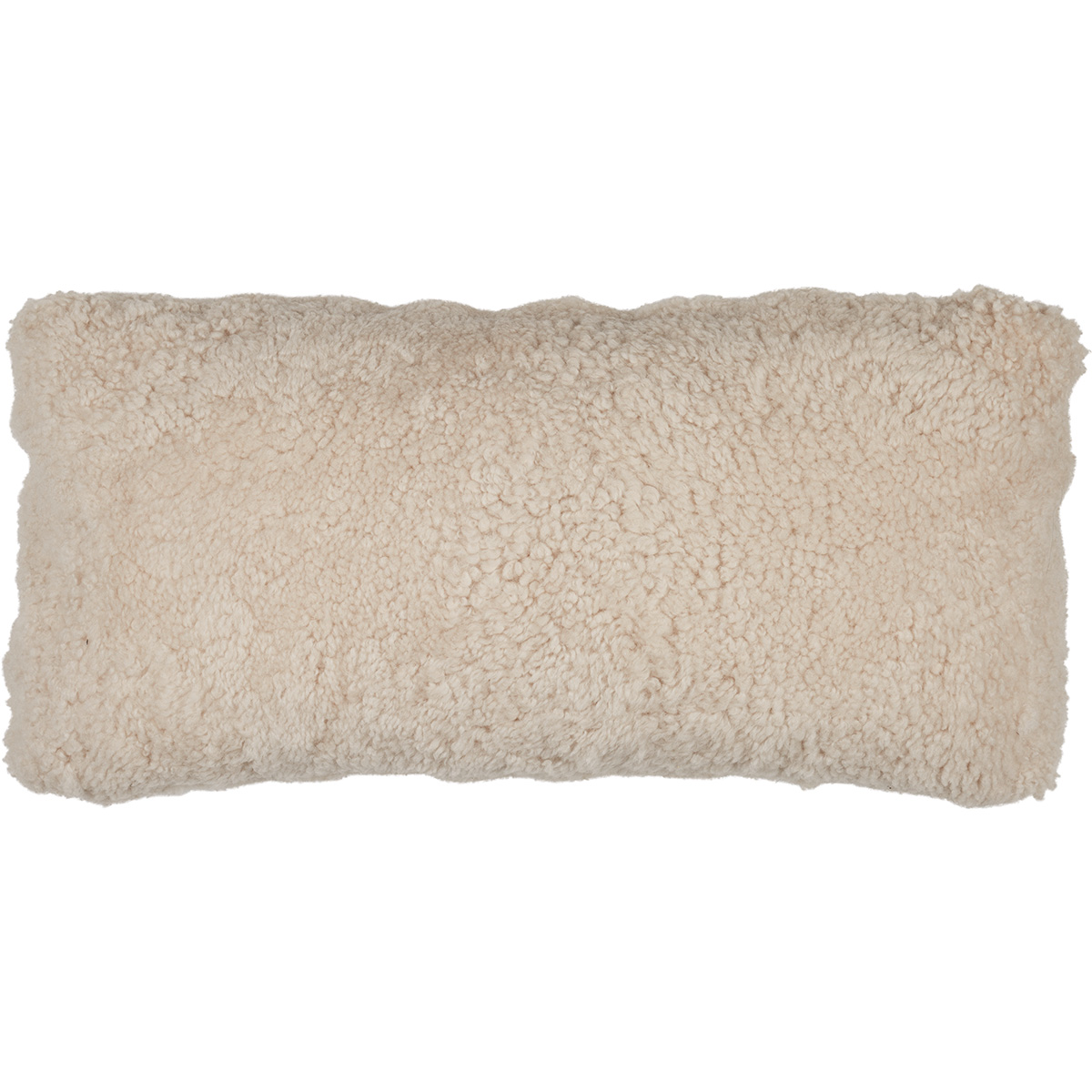 Short Wool Sheepskin Cushion | Doublesided | SW | 30x60 cm Pearl