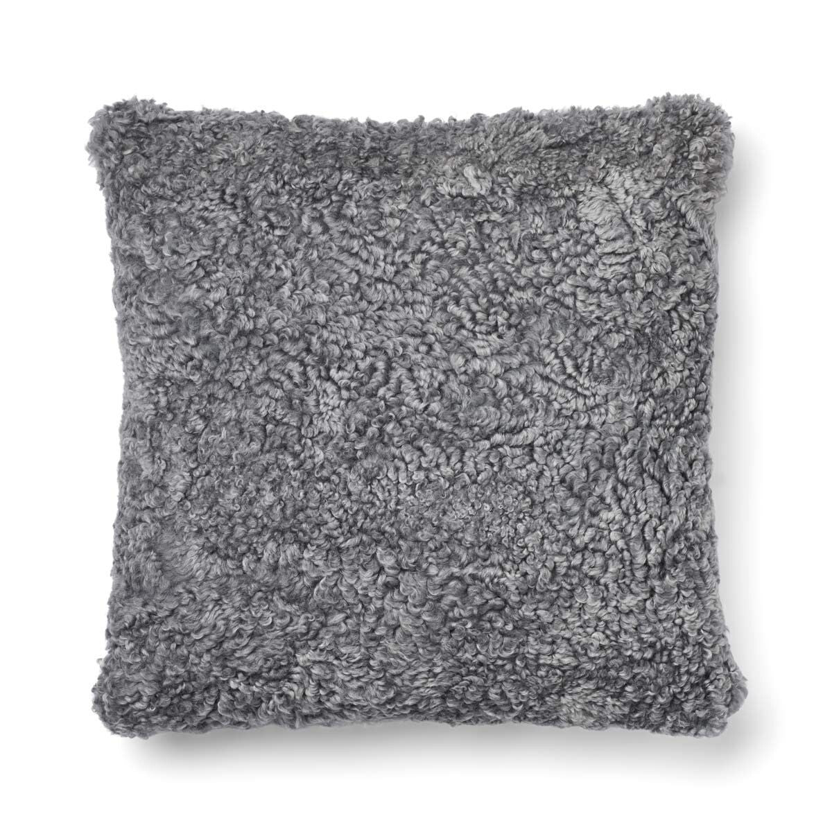 Two-sided Cushion | Short Wool | 52x52 cm Glencheck-Grey/Light Grey