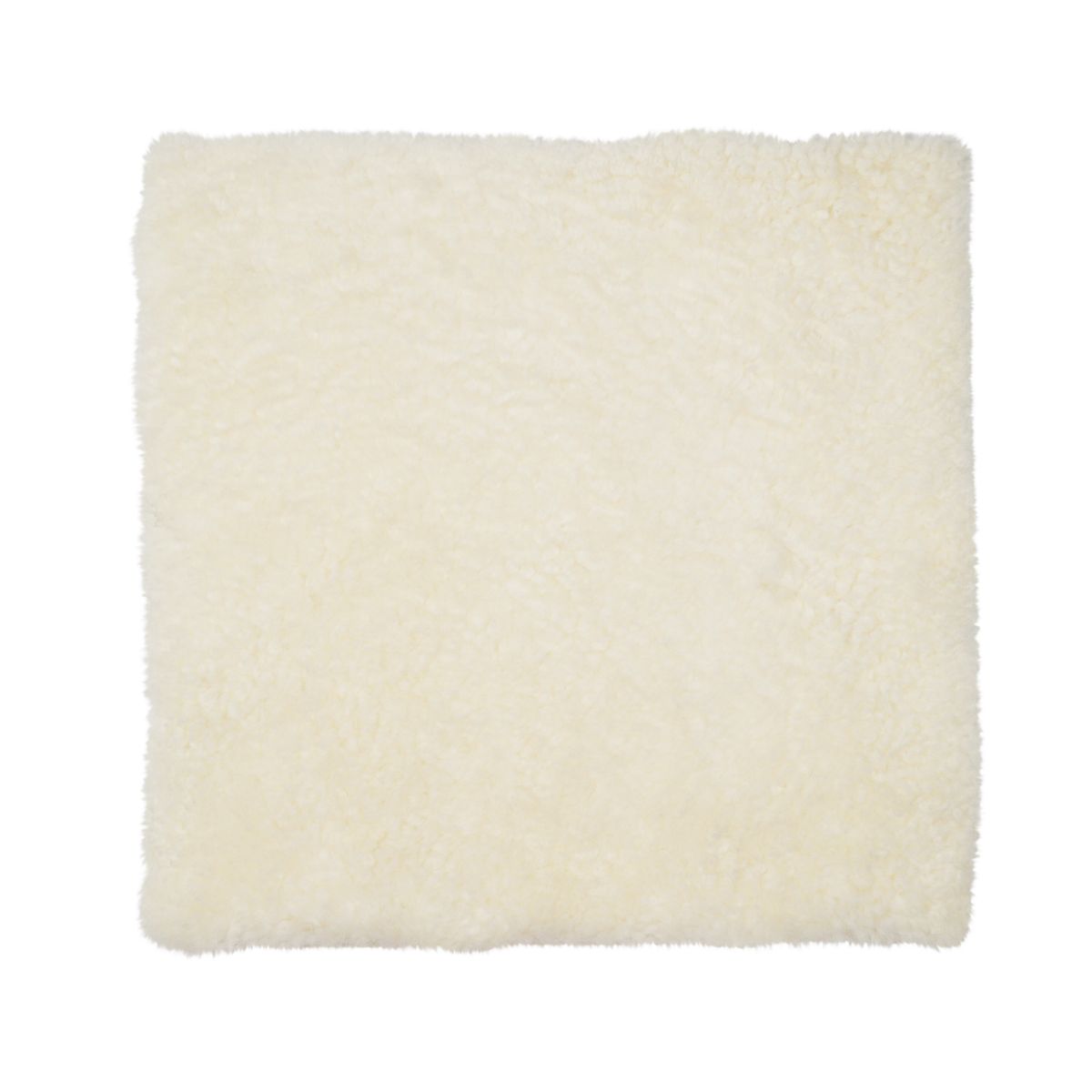 Short Wool Seat Cover | New Zealand | 40x40 cm White
