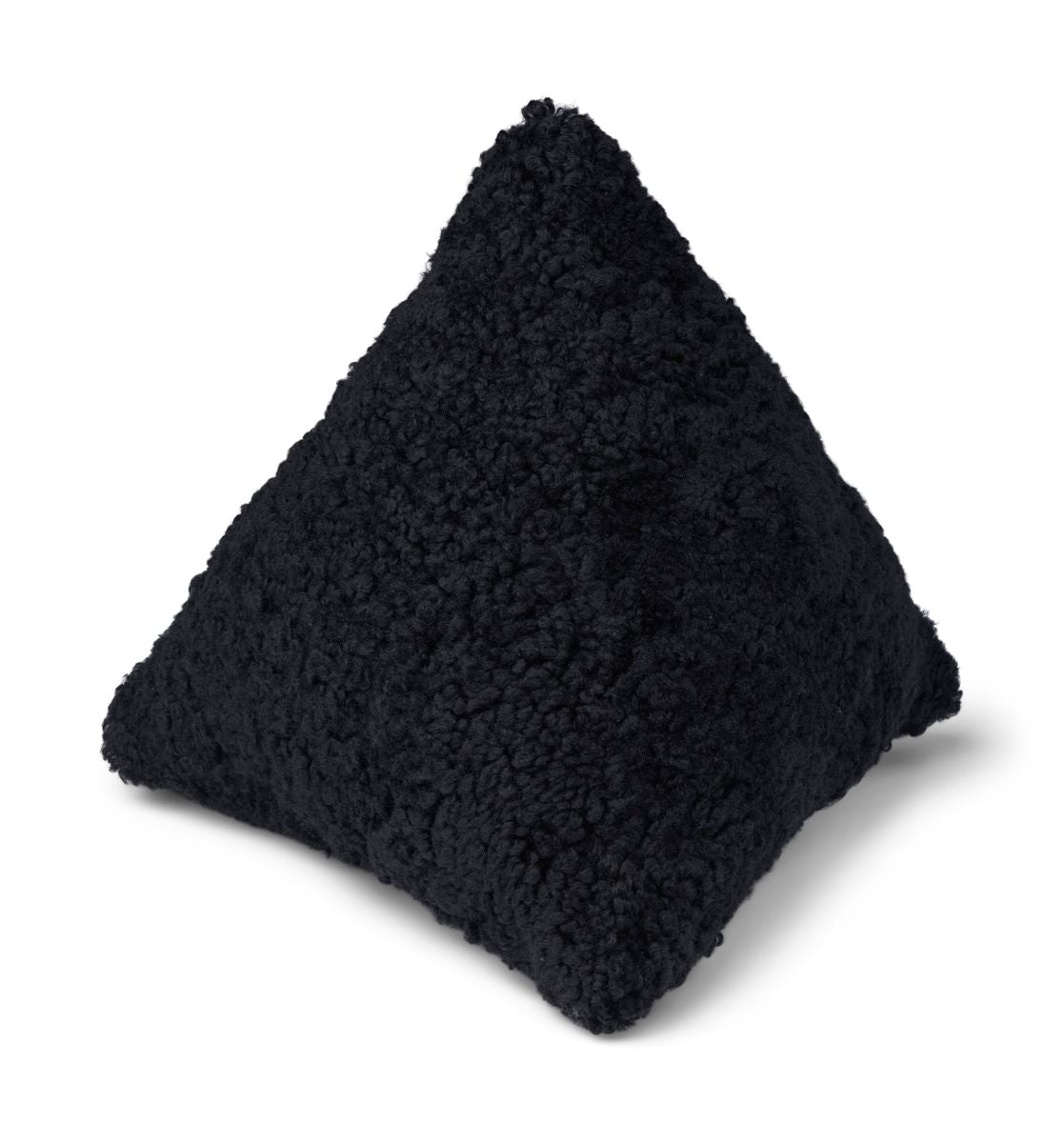 Hematite Cushion | Short Wool | 35x35x35 cm Black