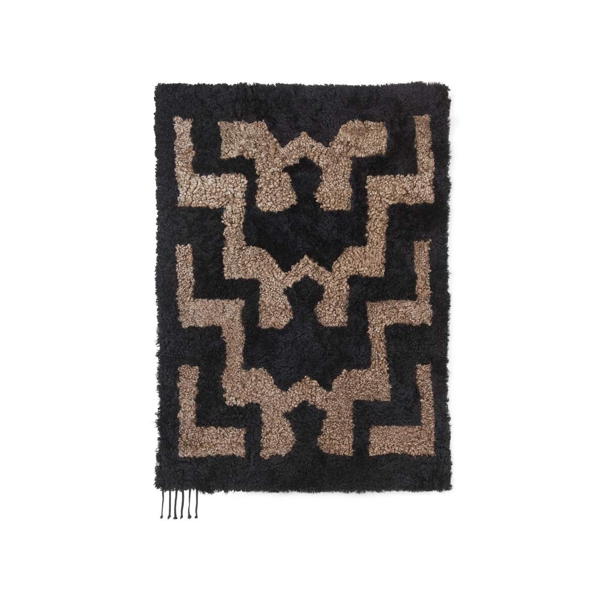Short Wool Curly Sheepskin Design Rug | 70x100 cm