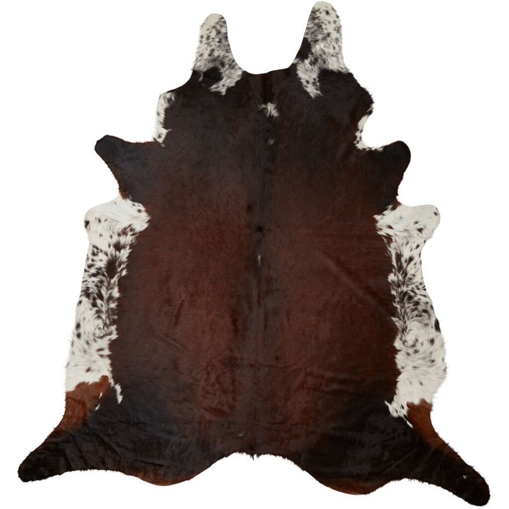 Cow Hide Rug | Dark Brown/Red | 4,3 sqm