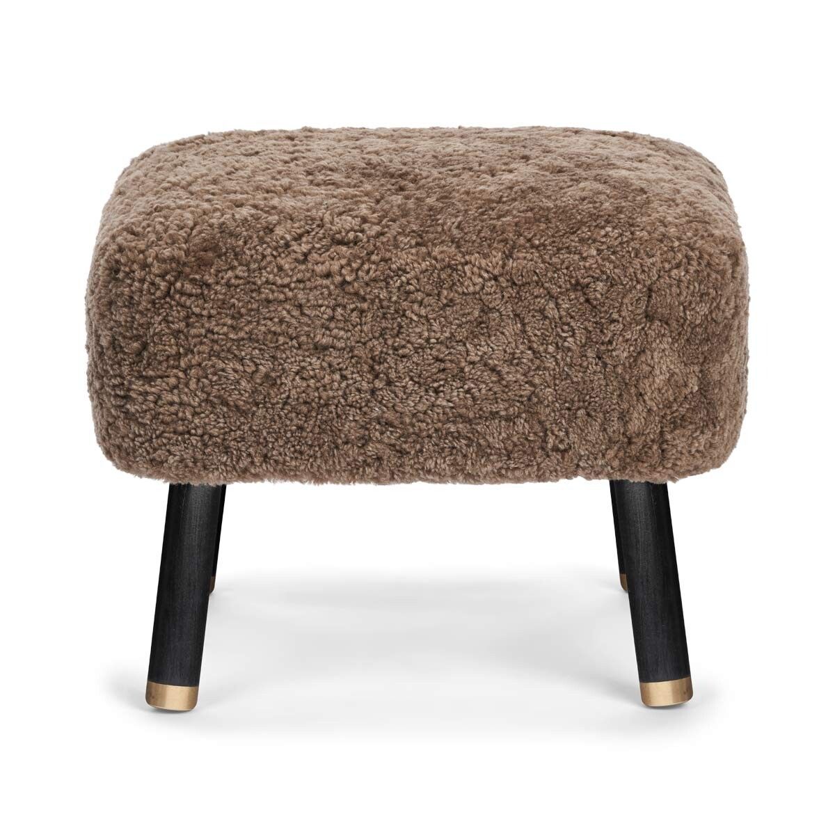 Emil Foot Rest | Short Wool Taupe