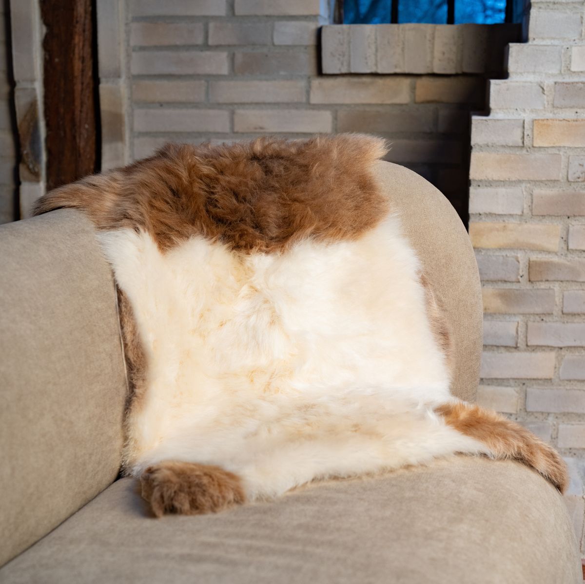 Himalayan Sheepskin | Short Wool | 95 cm Mix/Spotted