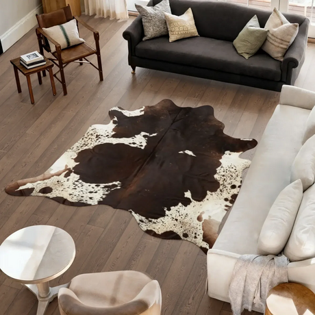 Cow Hide Rug | Dark Brown/Red | 3,5 sqm