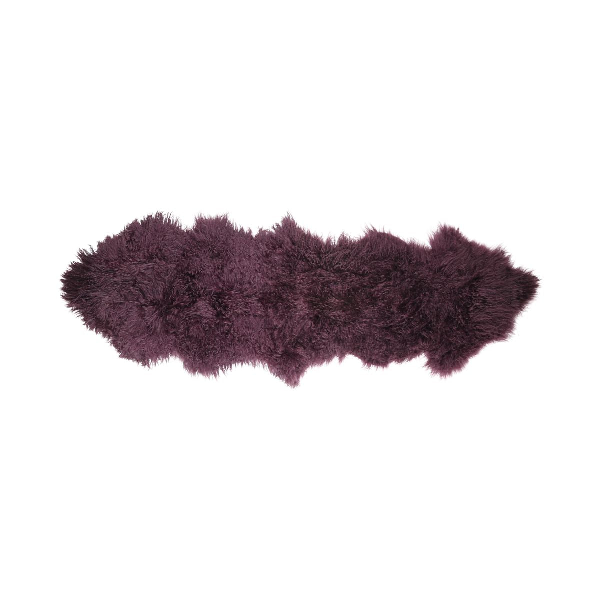 Double Tibetan Sheepskin | 150 x 55 cm Aubergine