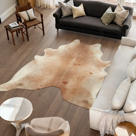 Cow Hide Rug | Grey Beige | 3,7 sqm