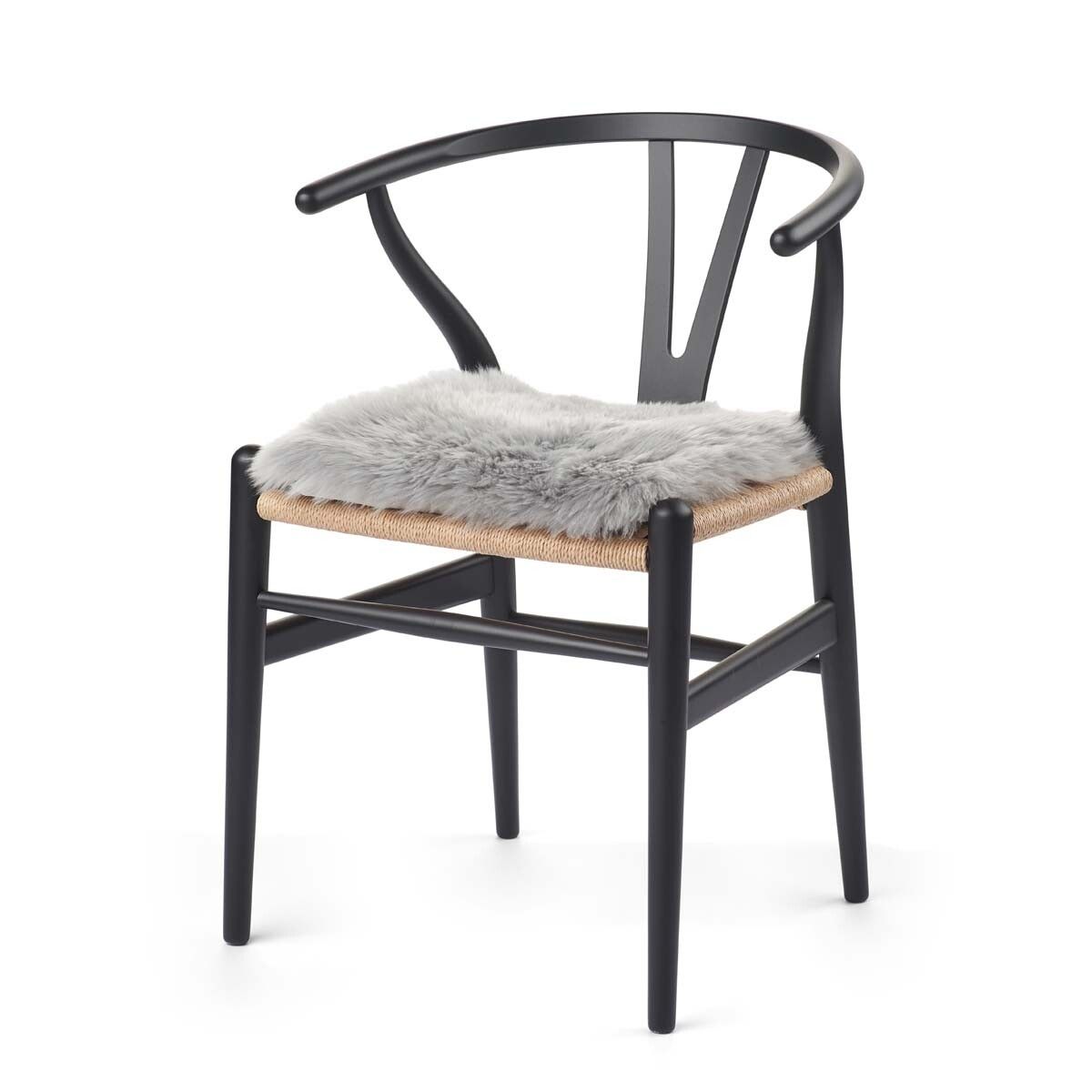 Long Wool Sheepskin Seat Cover | With Filling | 37x37 cm