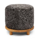 Simon Stool | Short Wool | D46xH42 cm Cappuccino