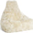 Sheepskin Bean Bag Chair | Long Wool Ivory