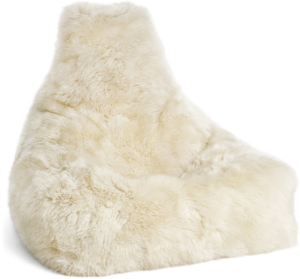 Sheepskin Bean Bag Chair | Long Wool | 100x100x80 cm Ivory