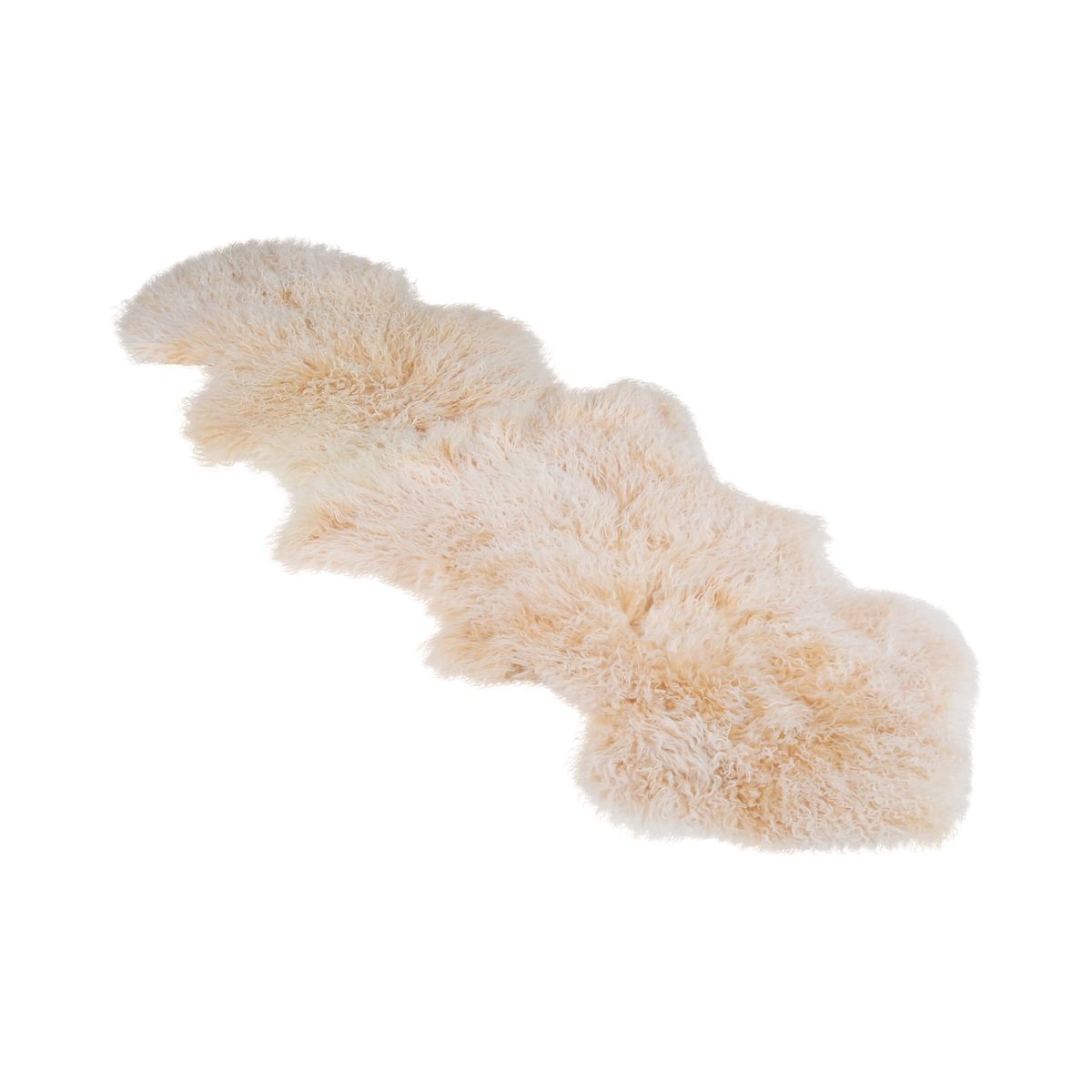 Double Mongolian Sheepskin | 150 x 55 cm Arctic Sunrise