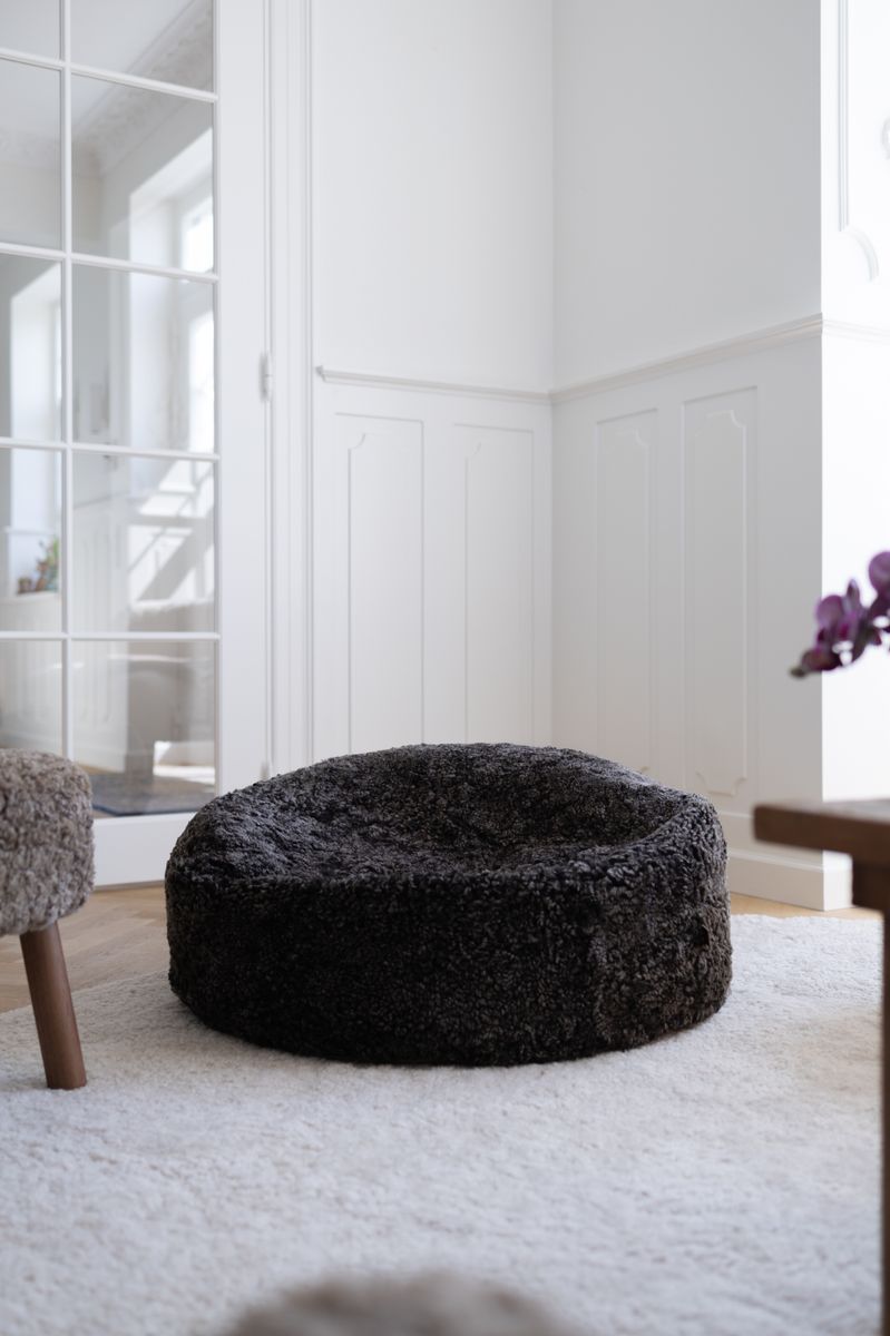 Round Sheepskin Bean Bag | Short Wool