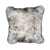 Sheepskin Cushion | Long Wool | New Zealand | 50x50 cm Black Tip