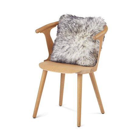 Sheepskin Cushion | Long Wool | New Zealand | 40x40 cm Black Tip