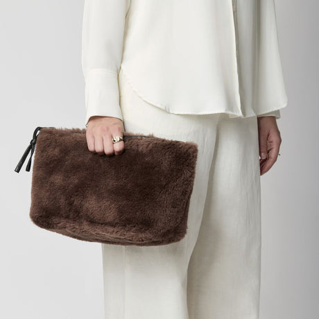 Maxi Havana Clutch Leather Brown