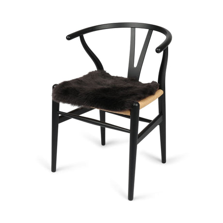 Seat Cover | With Backing | Long Wool | New Zealand | 40x40 cm Chocolate