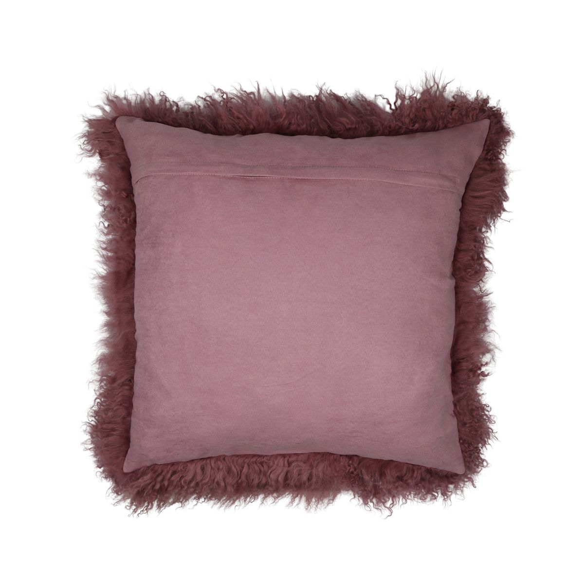 Sheepskin Cushion | Mongolian | 50x50 cm Grape Purple