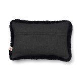 Short-Wool Sheepskin Cushion | SW trim | 34x52 cm Charcoal/Black