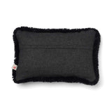 Short-Wool Sheepskin Cushion | SW trim | 52x52 cm | 34x52 cm Charcoal/Black