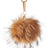 Pom Pom Keyring  Natural Caramel