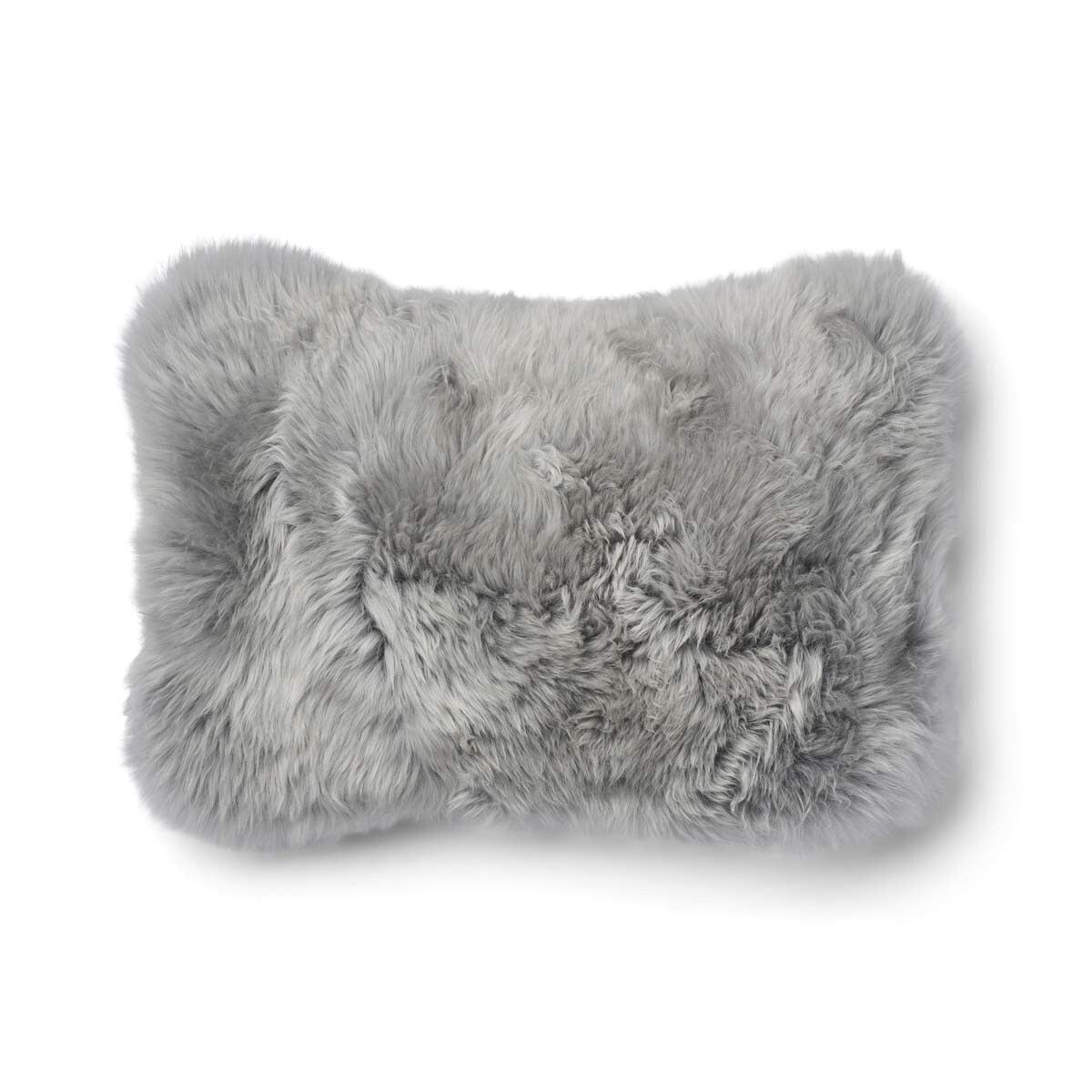 Two-sided Cushion | Long Wool | 52x52 cm | 34x52 cm Glencheck-Grey/Light Grey