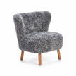 Emil Lounge Chair | Short Wool Light Grey