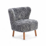 Emil Lounge Chair | Short Wool Light Grey