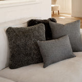 Short-Wool Sheepskin Cushion | Doublesided |  40x40 & 56x56 cm Anthracite