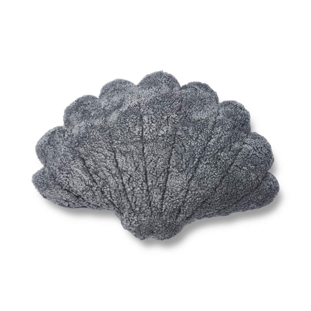 Short Wool Shell Cushion | Small | Medium | Large Light Grey