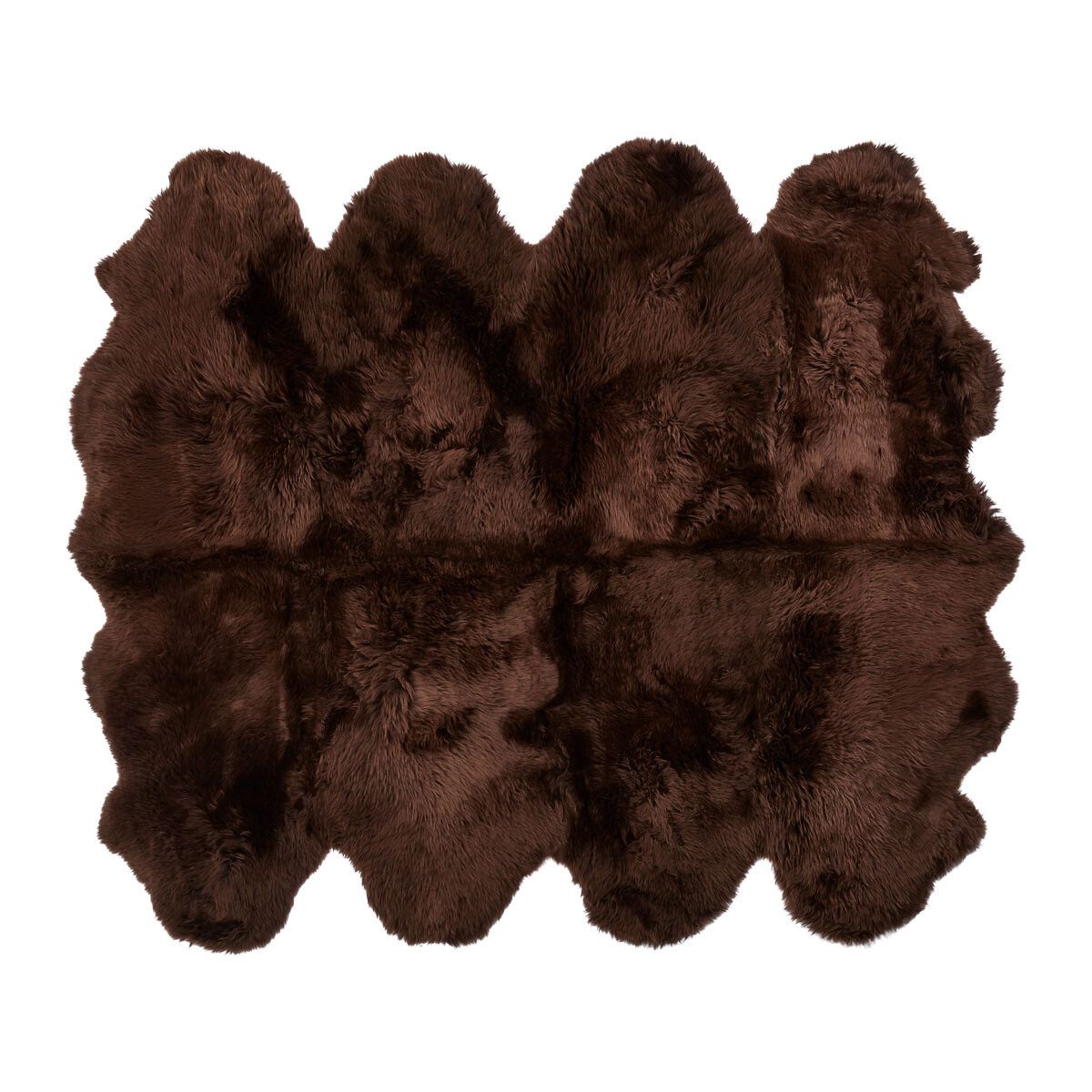 Premium | New Zealand Sheepskin | Long Wool | Rug 180x214 cm Chocolate
