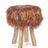 Theo Stool + Cover | Oak Legs | Mongolian Sheepskin Sunset