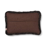 Short-Wool Sheepskin Cushion | SW trim | 34x52 cm Brown/Cappuccino