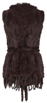 Anna Vest with Tassels Dark Brown