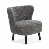 Emil Lounge Chair | Short Wool Graphite