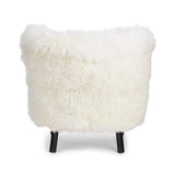 Emily Lounge Chair | Long Wool Snow White