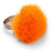 Ring Pom Pom Orange Red