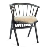 Long Wool Sheepskin Seat Cover | Ø38 cm Light Honey