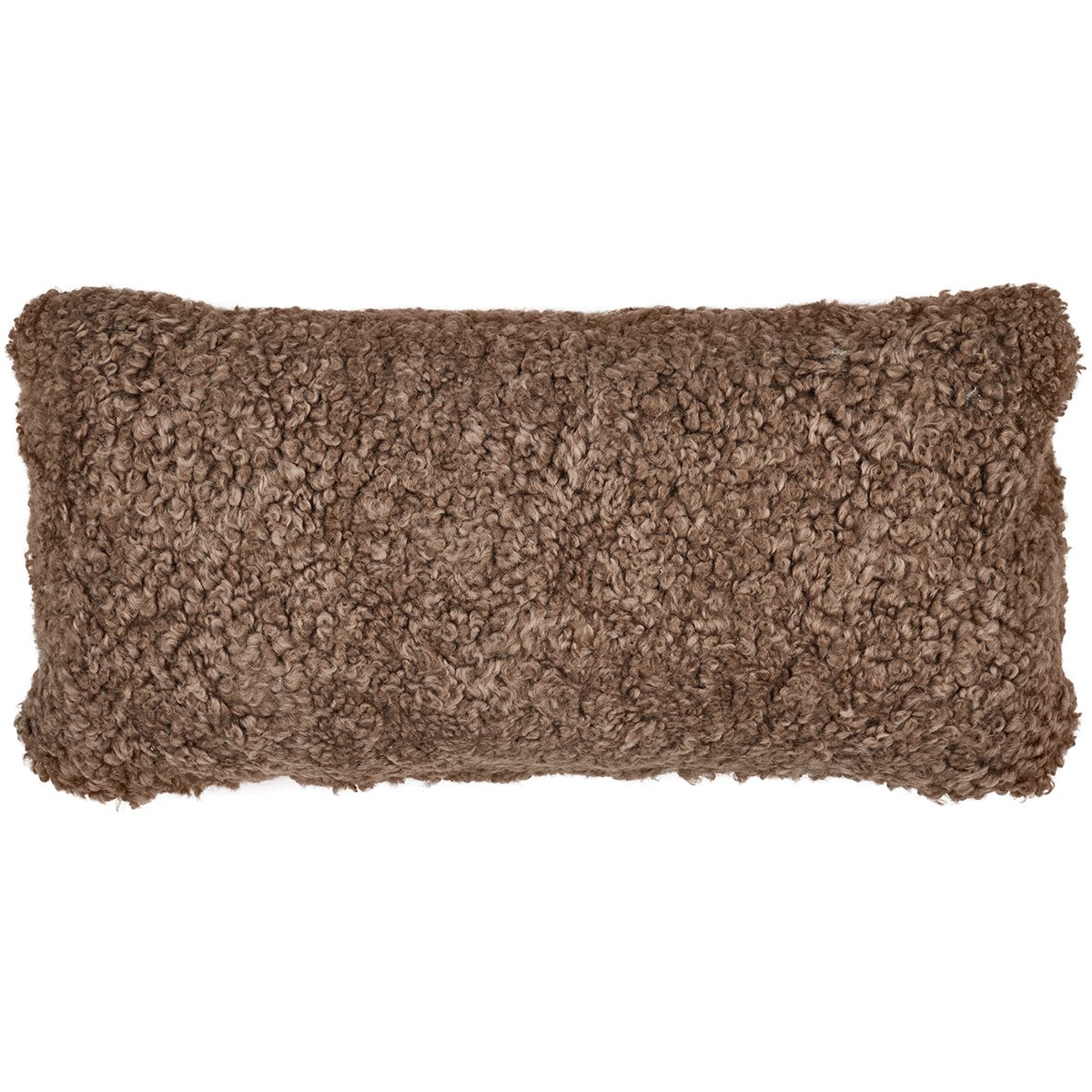 Short Wool Sheepskin Cushion | Doublesided | SW | 30x60 cm Taupe