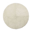 Short Wool Curly Sheepskin Design Rug | D140 cm Ivory