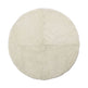 Short Wool Curly Sheepskin Design Rug | D140 cm Ivory