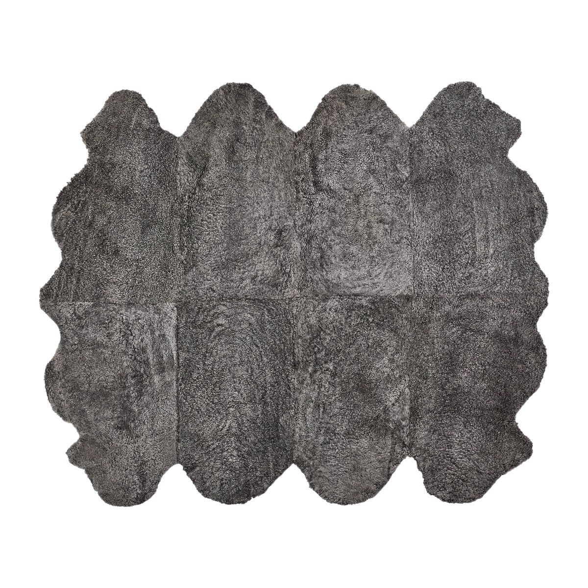 Premium | New Zealand Sheepskin | Short Curly Wool | Rug 180x214 cm Graphite