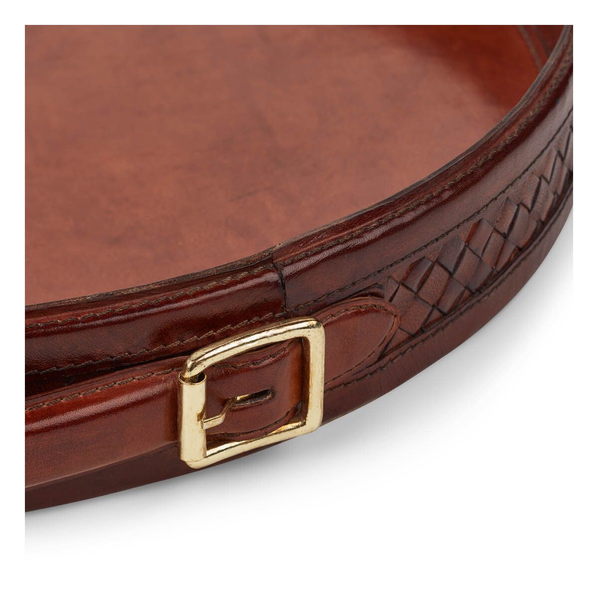 Tray With Handle | Ø42 cm Camel