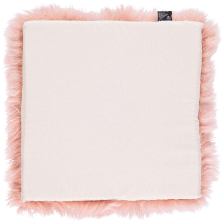 Long Wool Sheepskin Seat Cover | With Filling | 37x37 cm Rosa