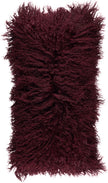 Mongolian Curly Cushion | 28x56 cm Burgundy